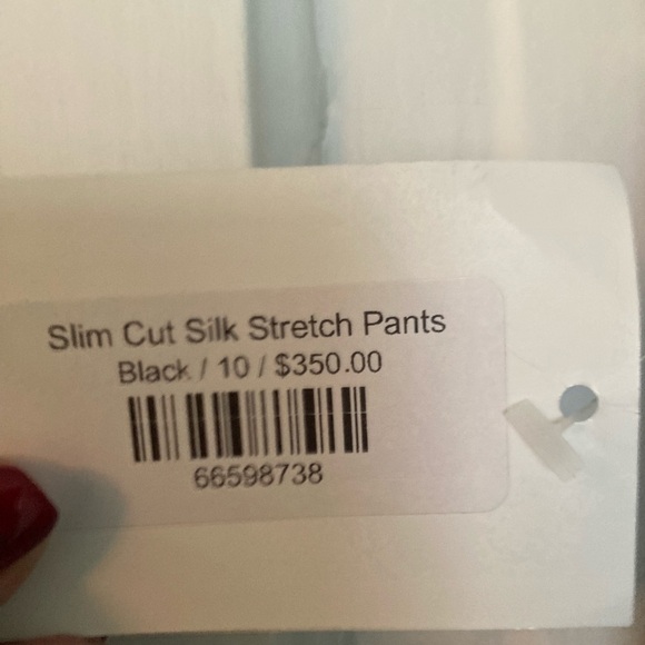 NWT - Charlotte Kellogg Black Silk Pants - Picture 2 of 11